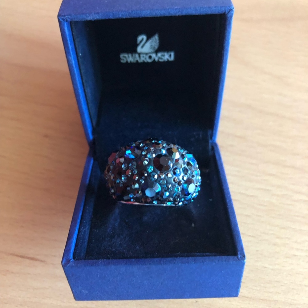 Swarovski ring crystal blue